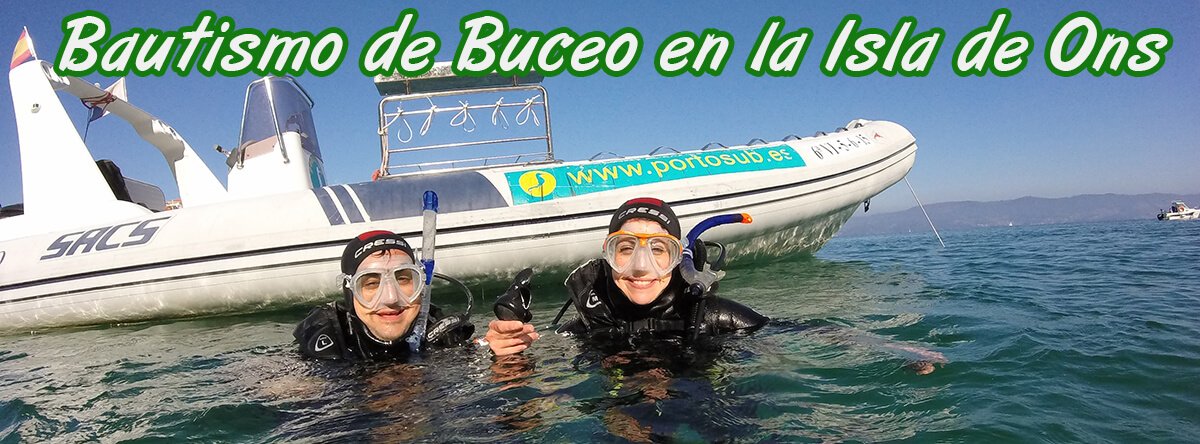 Bautismo de Buceo en la Isla de Ons con Portosub